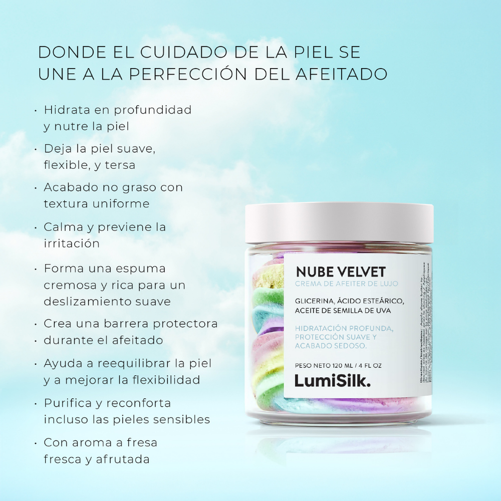 Nube Velvet – Crema de afeiter de lujo
